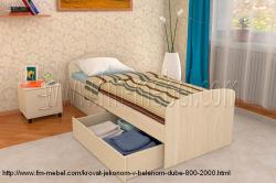 Односпальная кровать Эконом со спальным местом 800*2000